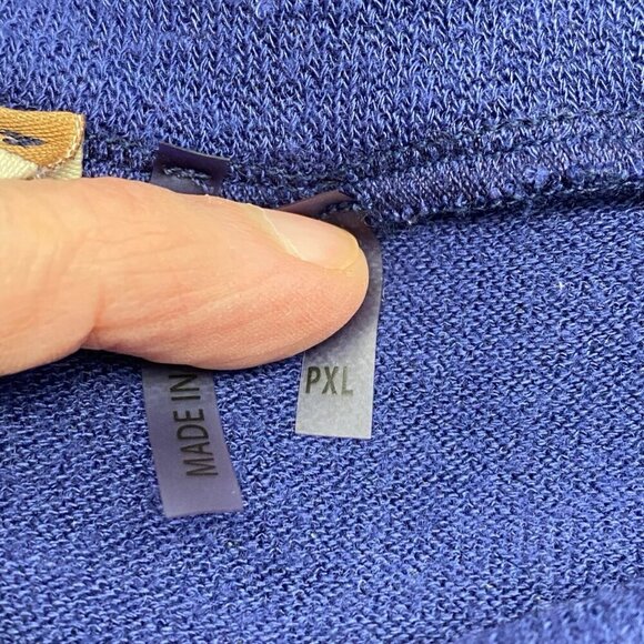Soft Surroundings Women B’Call Tunic Size PXL Blue Long Sleeve Pullover 6-27 - Picture 7 of 9